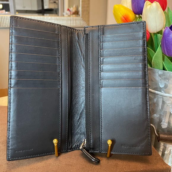 Burberry black leather long wallet - Picture 7 of 16